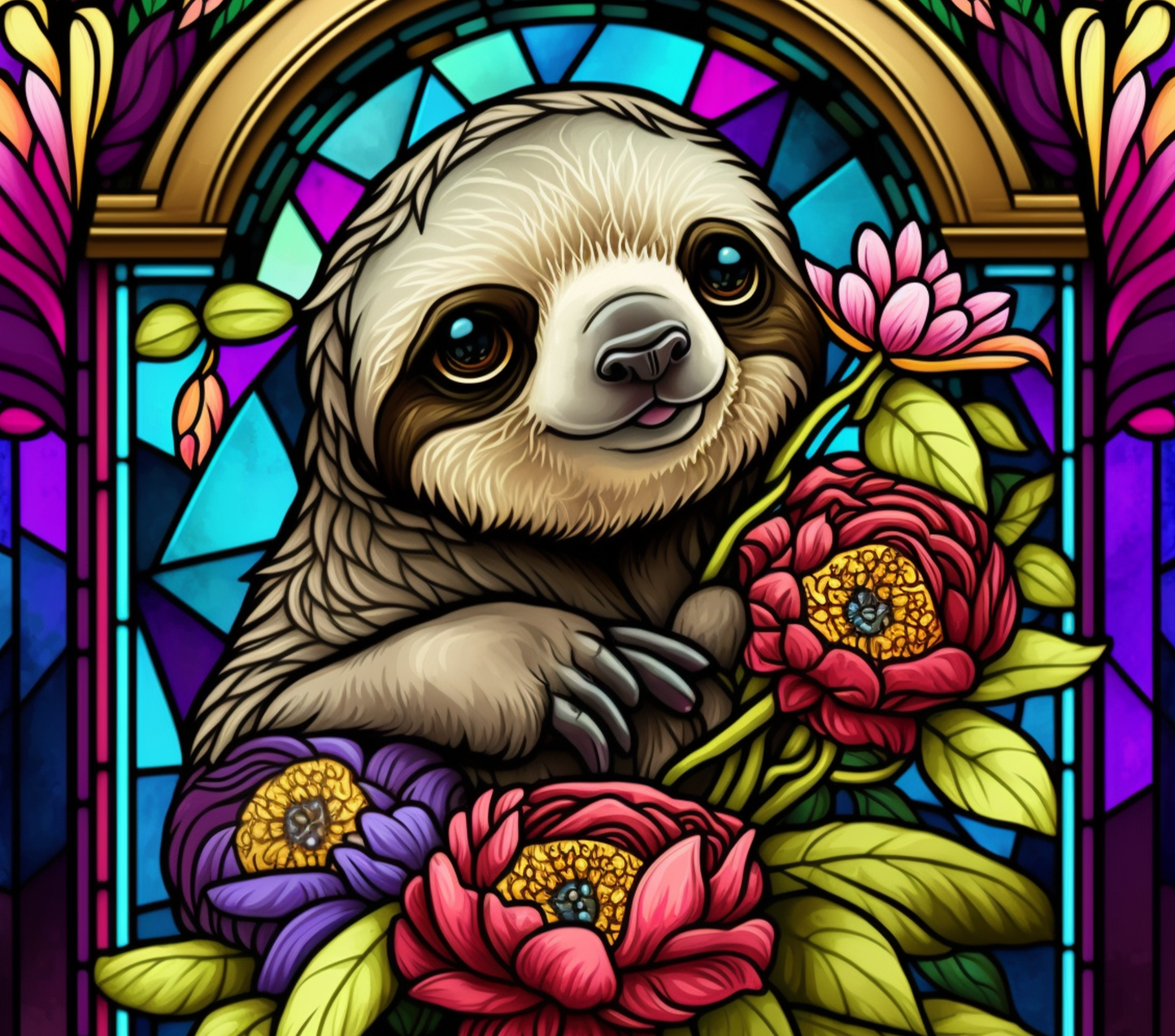 Stained Glass Sloth